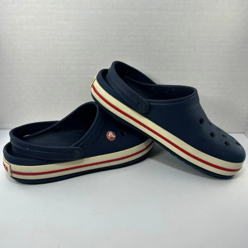 Crocs Gorpcore Crocband Clogs Size M8 W10 Sporty Retro Navy Blue Slip On Shoes